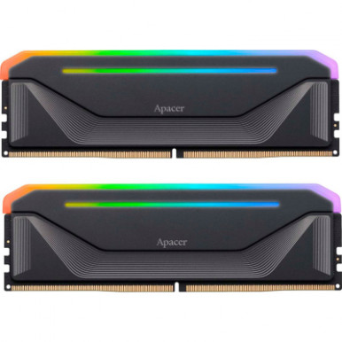 Модуль памяти для компьютера DDR5 32GB (2x16GB) 5600 MHz NOX RGB Black Apacer (AH5U32G56C522NBAA-2)-3-изображение