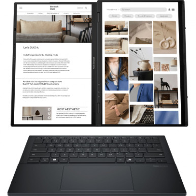 Ноутбук ASUS Zenbook Duo UX8406CA-PZ043W 14" 3K OLED, Intel Ultra 9 285H, 32GB, F1TB, UMA, Win11, Сірий-22-зображення