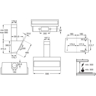 Вытяжка кухонная Electrolux LFV316W-11-изображение