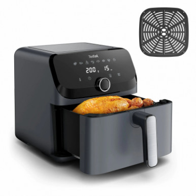 Мультипіч Tefal Easy Fry Mega, 1700Вт, чаша-7.5л, сенсорне керув., 8 програм, пластик, темно-сірий-9-зображення