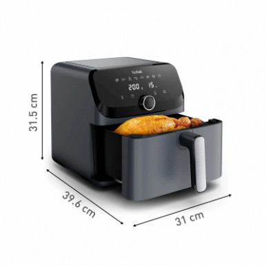 Мультипіч Tefal Easy Fry Mega, 1700Вт, чаша-7.5л, сенсорне керув., 8 програм, пластик, темно-сірий-10-зображення