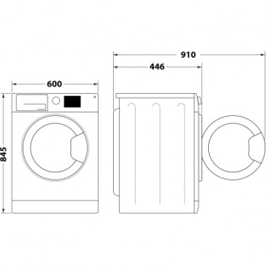 Стиральная машина Indesit фронтальная, 6кг, 1000, A+++, 44.6см, дисплей, пар, инвертор, белый-15-изображение