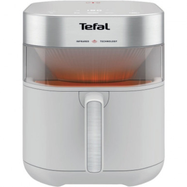 Мультипіч Tefal Easy Fry Infrared, 1500Вт, чаша-7л, сенсорне керув., 8 програм, з віконцем, пластик, світло-сірий-5-зображення