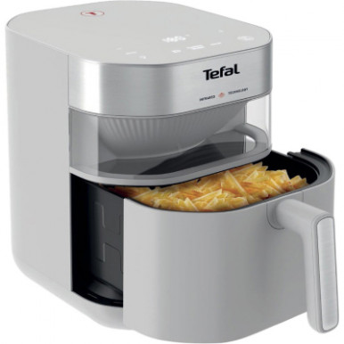 Мультипіч Tefal Easy Fry Infrared, 1500Вт, чаша-7л, сенсорне керув., 8 програм, з віконцем, пластик, світло-сірий-6-зображення