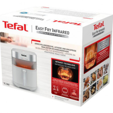 Мультипіч Tefal Easy Fry Infrared, 1500Вт, чаша-7л, сенсорне керув., 8 програм, з віконцем, пластик, світло-сірий-9-зображення