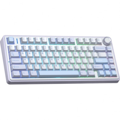 Клавіатура Aula F75 Gasket Greywood V3 switch Hot-Swap PBT Wireless/Bluetooth/USB Blue (6948391208633)-5-зображення
