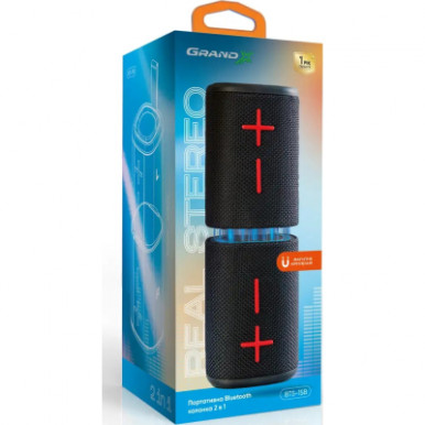 Акустична система Grand-X Bluetooth 2 в 1 Black (BTS-15DB)-9-зображення