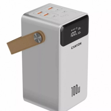 Батарея універсальна Canyon 60000mAh OnPower 610 PD/100W metal White (CNS-CPB610W)-12-зображення