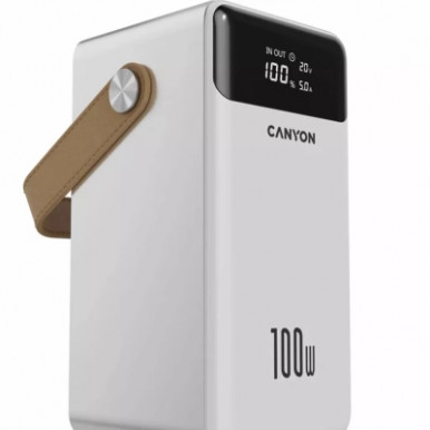 Батарея універсальна Canyon 60000mAh OnPower 610 PD/100W metal White (CNS-CPB610W)-13-зображення