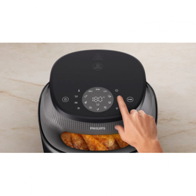 Мультипіч Philips Ovi XL Series 3000, 2000Вт, чаша-7.2л, сенсорне управл., 16 авто. програм, з віконцем, пластик, чорний-13-зображення