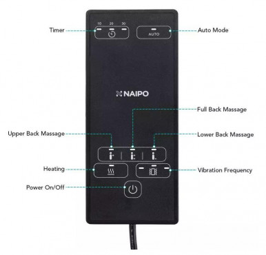 Масажна накидка на крісло NAIPO  MGBK-2606H Neck & Back-16-изображение