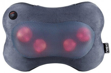 Масажна подушка NAIPO Back and Neck (Ultra-soft Plush Fabric) для спини та шиї з підігрівом та додатковою функцією масажу Шиатцу (ультрам'яка плюшова тканина);модель - MGP-129M-4-зображення