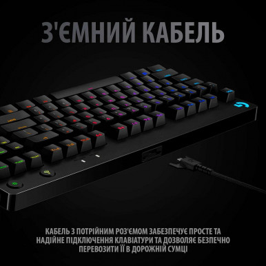 Клавіатура Logitech G PRO Mechanical Gaming USB Black (920-009392)-12-зображення