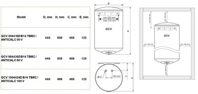 Водонагреватель Tesy GCV 1004424D B14 TBRC / ANTICALC 100 V-9-изображение