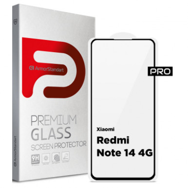 Стекло защитное Armorstandart Pro Xiaomi Redmi Note 14 4G Black (ARM79679)-7-изображение