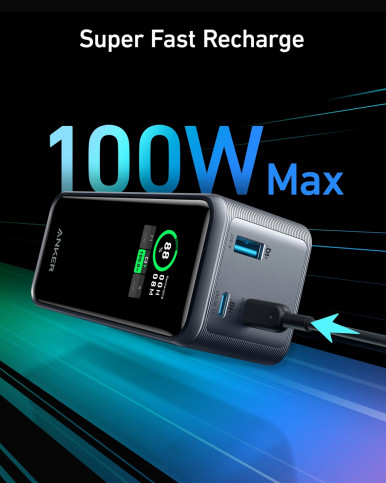 Портативний зарядний пристрій Anker Prime - 20000 mAh 200W PD Black-7-зображення