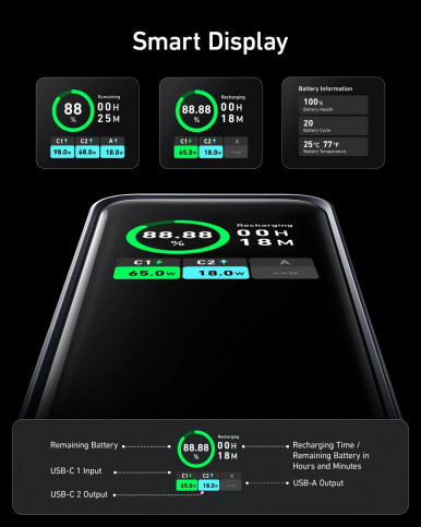 Портативний зарядний пристрій Anker Prime - 20000 mAh 200W PD Black-11-зображення