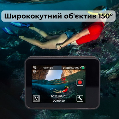 Екшн-камера AIRON ProCam 7 Black: Набір для блогера 12 в 1 з аксесуарами-16-зображення