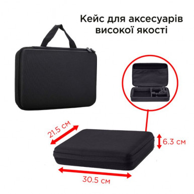 Екшн-камера AIRON ProCam 7 Black: Набір для блогера 30 в 1 з аксесуарами-16-зображення
