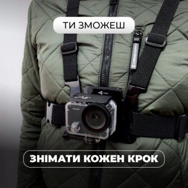Екшн-камера AIRON ProCam 7 Black: Набір для блогера 30 в 1 з аксесуарами-15-зображення