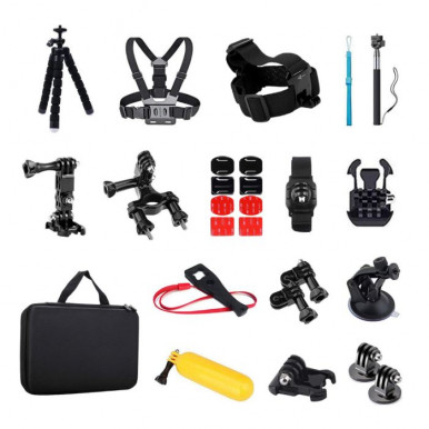 Екшн-камера AIRON ProCam 7 Black: Набір для блогера 30 в 1 з аксесуарами-12-зображення