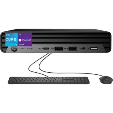 Комп'ютер персональний неттоп HP Pro 400-G9 Mini, Intel i3-13100T, 8GB, F512GB, UMA, WiFi, кл+м, 3р, Win11P-10-зображення