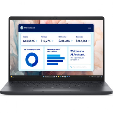 Ноутбук Dell Pro 13 13.3" QHD+ Touch, Intel U7 268V, 32GB, F512GB, UMA, Win11P, чорний-9-зображення