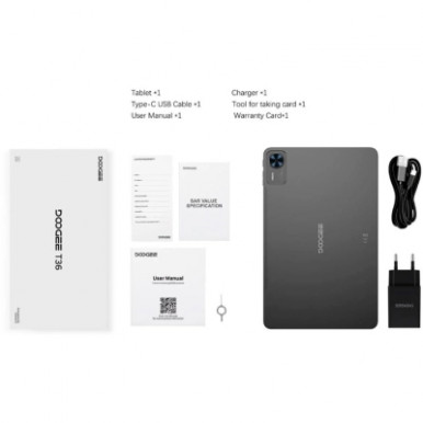 Планшет Doogee T36 12" 8/256Gb 4G (LTE) Urban Black (6923740246993)-11-зображення