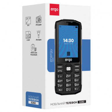 Мобільний телефон Ergo E282 Black-13-зображення