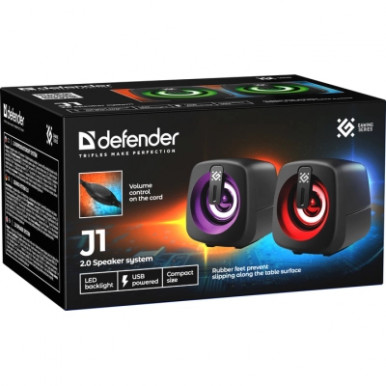 Акустическая система Defender J1 LED USB Black (65961)-15-изображение