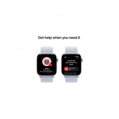 Смарт-годинник Apple Watch Series 10 GPS 42mm Silver Alum Blue Cloud Sp/Loop (MWWD3QH/A)-14-зображення