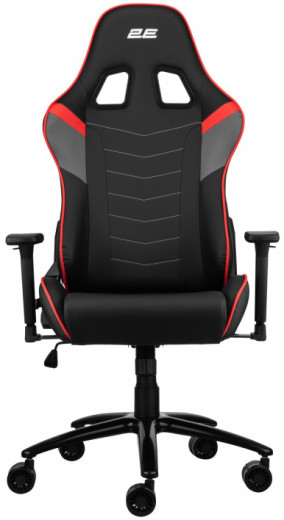 Крісло 2E GAMING BUSHIDO II, ПУ шкіра, 3D-Armrests, чорно-червоний-9-зображення