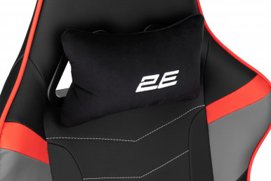 Крісло 2E GAMING BUSHIDO II, ПУ шкіра, 3D-Armrests, чорно-червоний-11-зображення
