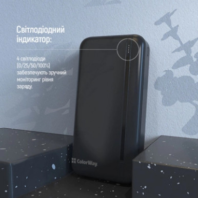УМБ ColorWay 20000mAh 22.5W Black (CW-PB200LPB4BK-PD)-14-зображення