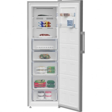 Морозильная камера Beko, 187x60x71, 286л, 1дв., A+, NF, нержавейка-12-изображение