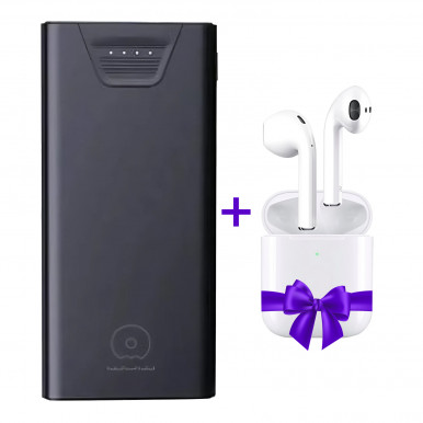 Павербанк WUW Y143 10000mAh Black (+подарунок Бездротові навушники WUW-R192 )-3-зображення