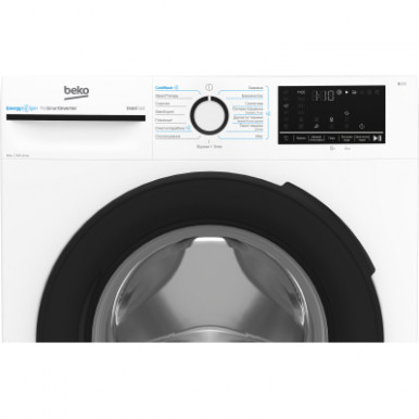 Стиральная машина Beko фронтальная, 10кг, 1400, A+++, 58см, дисплей, инвертор, пар, белый-12-изображение