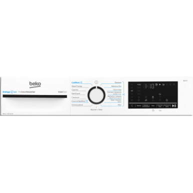Стиральная машина Beko фронтальная, 10кг, 1400, A+++, 58см, дисплей, инвертор, пар, белый-14-изображение