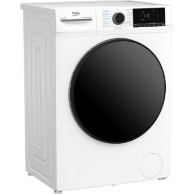 Стирально-сушильная машина Beko фронтальная, 7(5)кг, 1400, D, 52см, дисплей, инвертор, пар, белый-9-изображение