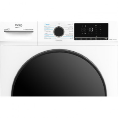 Стирально-сушильная машина Beko фронтальная, 7(5)кг, 1400, D, 52см, дисплей, инвертор, пар, белый-12-изображение