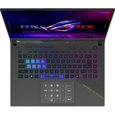 Ноутбук ASUS ROG Strix 16 G614PP-S5033 16" WQXGA IPS, AMD R9-8940HX, 32GB, F1TB, NVD5070-8, NoOS, Сірий-16-зображення