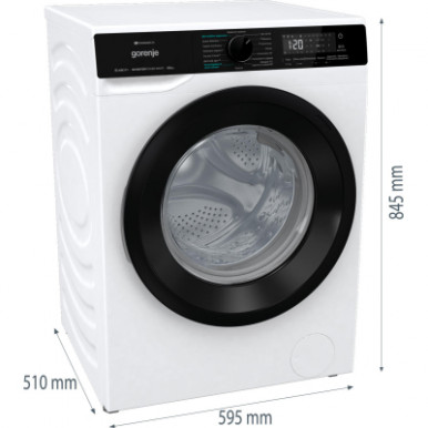 Прально-сушильна машина Gorenje фронтальна, 8(5)кг, 1400, A+, 51см, дисплей, інвертор, Wi-Fi, білий-15-зображення