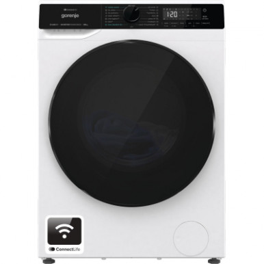 Стирально-сушильная машина Gorenje фронтальная, 9(6)кг, 1400, A+, 55см, дисплей, инвертор,  Wi-Fi, белый-13-изображение