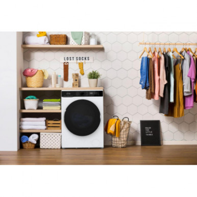 Стирально-сушильная машина Gorenje фронтальная, 9(6)кг, 1400, A+, 55см, дисплей, инвертор,  Wi-Fi, белый-18-изображение