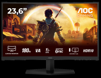 Монитор 23.6" AOC C24G42E Black/Red-10-изображение