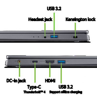Ноутбук Acer Aspire 15 A15-51M-514J (NX.KXTEU.007) Steel Gray-11-зображення