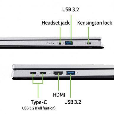 Ноутбук Acer Aspire Go 15 AG15-71P-59CN (NX.J6SEU.00A) Pure Silver-11-зображення