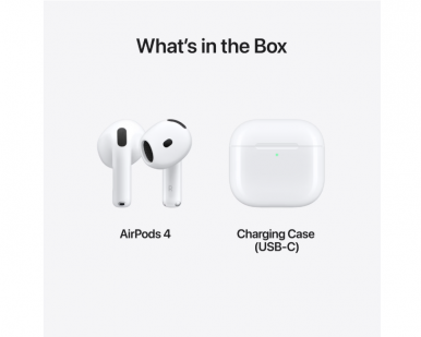 Навушники вкладиші бездротові TWS Apple AirPods 4 (MXP63ZE/A)-15-зображення