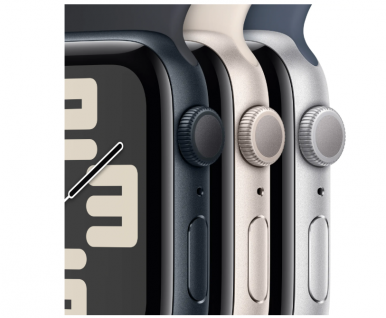 Смарт-годинник Apple Watch SE GPS 40mm Silver Aluminium Case with Storm Blue Sport Band - M/L-7-зображення