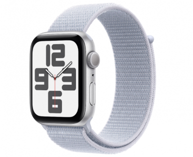 Смарт-годинник Apple Watch SE GPS 40mm Silver Aluminium Case with Blue Cloud Sport Loop-5-зображення